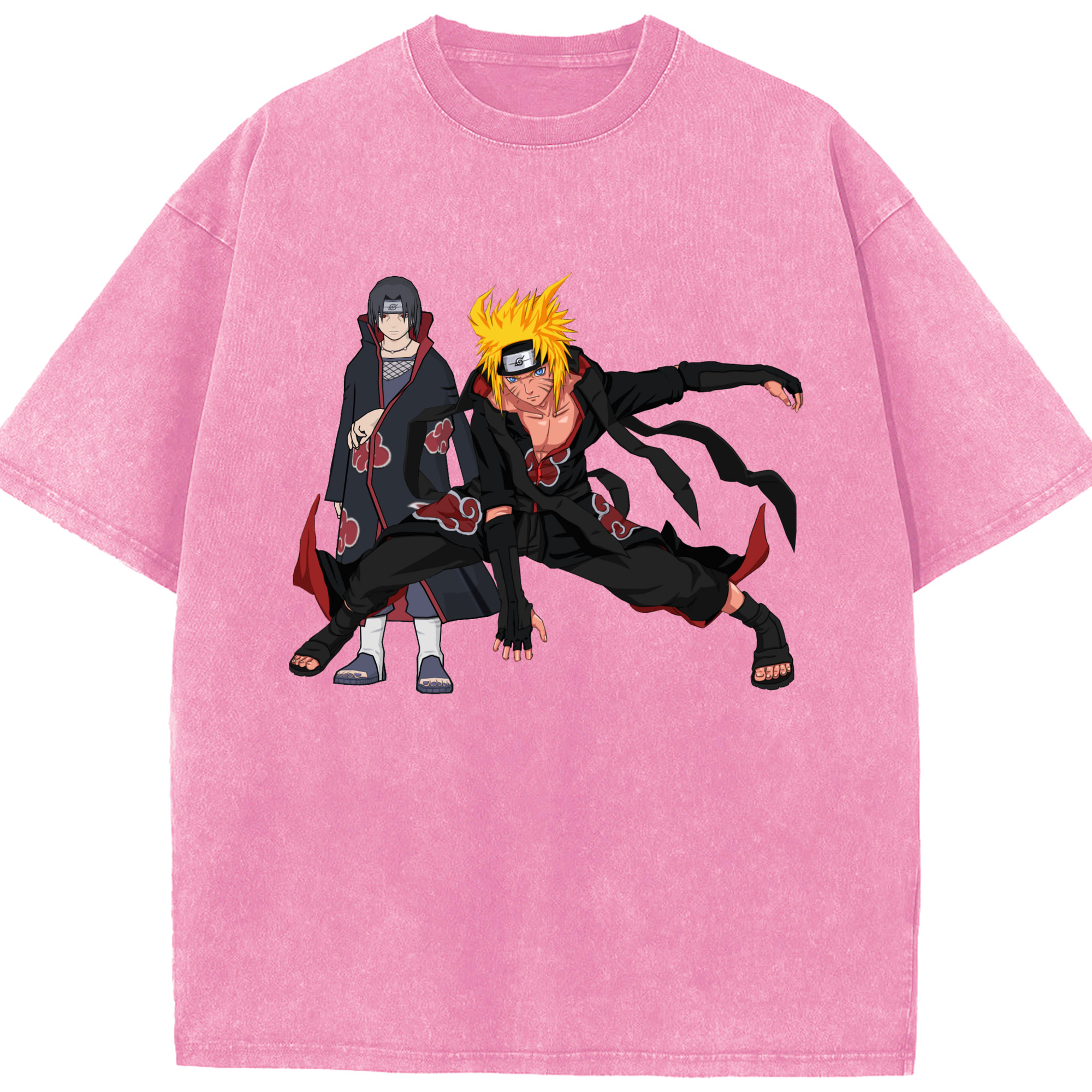 （画像用） NARUTO -ナルト- うずまき ナルト Uzumaki Naruto 綿100% ヴィンテージ風 半袖Tシャツ（フロントプリント）